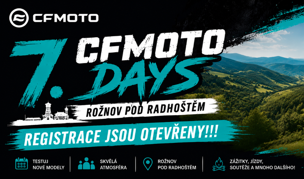 7. CFMOTO DAYS Rožnov p. Radhošťěm – registrácie sú otvorené!!!
